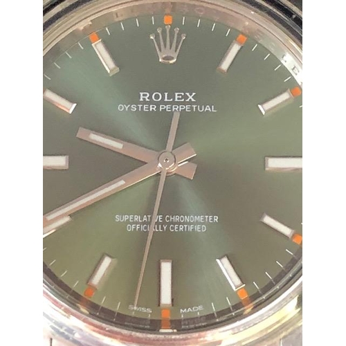 55 - A gents stainless steel Rolex Oyster Perpetual Air King automatic wrist watch ref. 114200, no. 70190... 