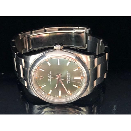 55 - A gents stainless steel Rolex Oyster Perpetual Air King automatic wrist watch ref. 114200, no. 70190... 