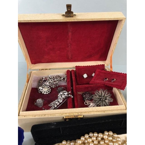 56 - Costume Jewellery, quantity of costume jewellery to include some 925 silver and marcasite, range to ... 