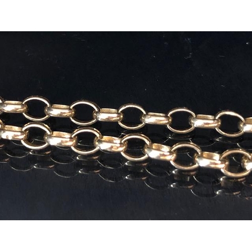 59 - 9ct circular linked Gold chain approx 38cm long and 3.6g