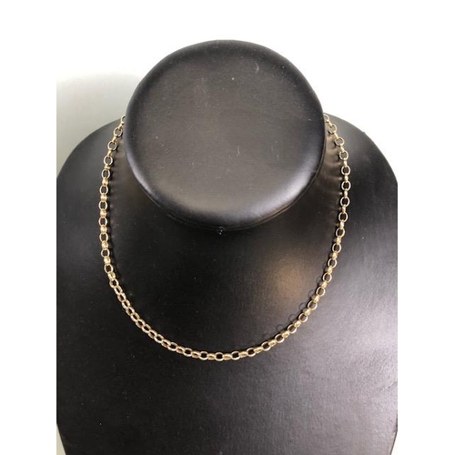 59 - 9ct circular linked Gold chain approx 38cm long and 3.6g