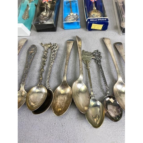 92A - Silver plate, quantity of Antique and vintage Silver Plate to include collectors spoons, sweet meat ... 