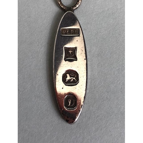 9A - Silver Jewellery, English Hallmarked Slab Ingot pendant and chain approximately 22.68g and a small o... 