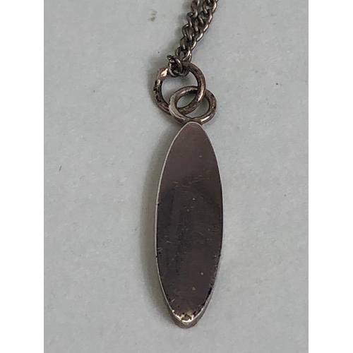 9A - Silver Jewellery, English Hallmarked Slab Ingot pendant and chain approximately 22.68g and a small o... 