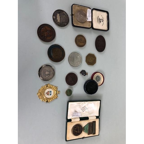 110 - Military interest, collection of military, and civil medals badges, photos and associated items