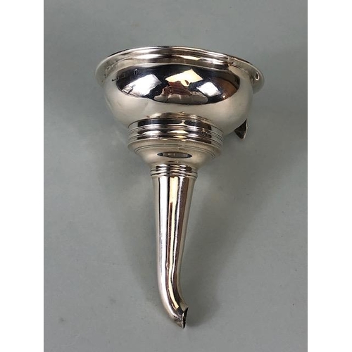 117 - George III Silver hallmarked wine funnel, hallmarked for London Possibly 1790 and maker William Plum... 