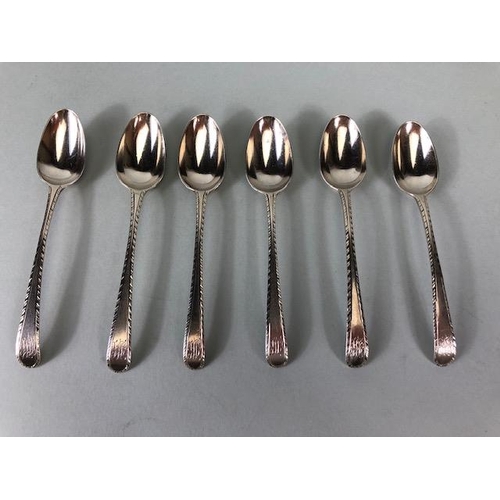 12A - Set of six silver hallmarked spoons approx 12cm in length and total weight 74g