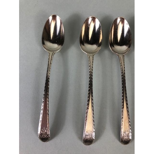 12A - Set of six silver hallmarked spoons approx 12cm in length and total weight 74g