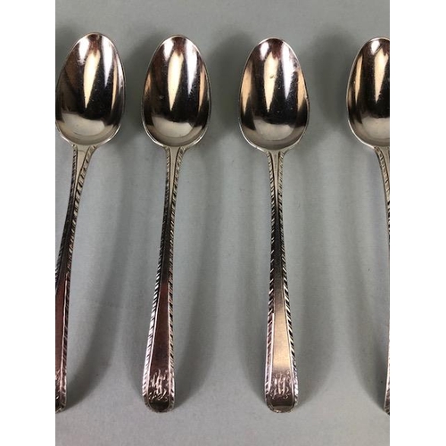 12A - Set of six silver hallmarked spoons approx 12cm in length and total weight 74g