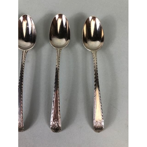 12A - Set of six silver hallmarked spoons approx 12cm in length and total weight 74g