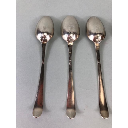 12A - Set of six silver hallmarked spoons approx 12cm in length and total weight 74g