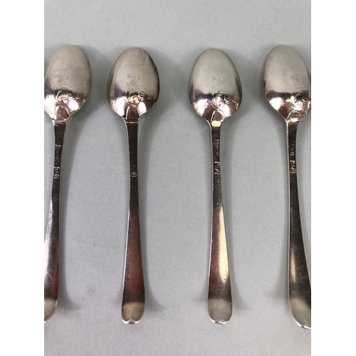 12A - Set of six silver hallmarked spoons approx 12cm in length and total weight 74g