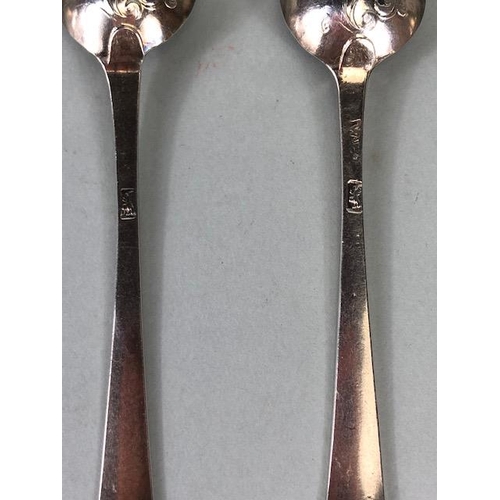 12A - Set of six silver hallmarked spoons approx 12cm in length and total weight 74g