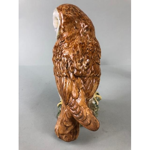 157 - Beswick, two  vintage animal figures being a Tawny Owl base stamped 1046| Beswick  England, and a Tr... 