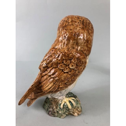 157 - Beswick, two  vintage animal figures being a Tawny Owl base stamped 1046| Beswick  England, and a Tr... 