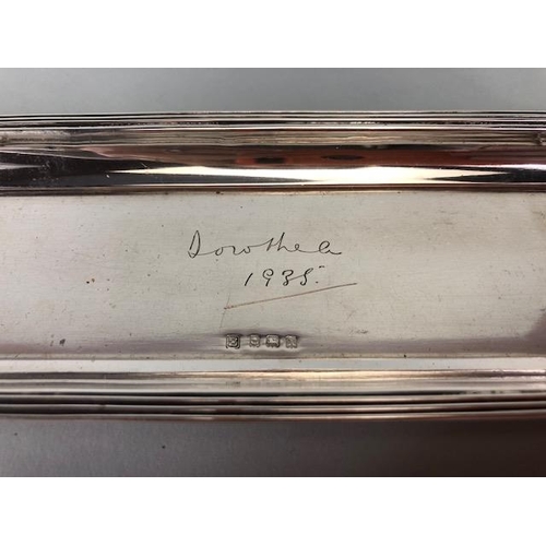 2 - Silver hallmarked Art Deco tray hallmarked for Birmingham by maker A & J Zimmerman Ltd  approx 24 x ... 