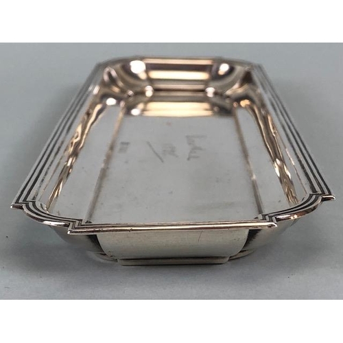 2 - Silver hallmarked Art Deco tray hallmarked for Birmingham by maker A & J Zimmerman Ltd  approx 24 x ... 