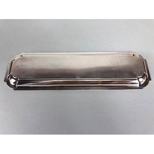 2 - Silver hallmarked Art Deco tray hallmarked for Birmingham by maker A & J Zimmerman Ltd  approx 24 x ... 