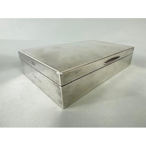 20 - Silver Hallmarked cigarette box with Cedar lining approx 15 x 9 x 3.5cm and hallmarked for Birmingha... 