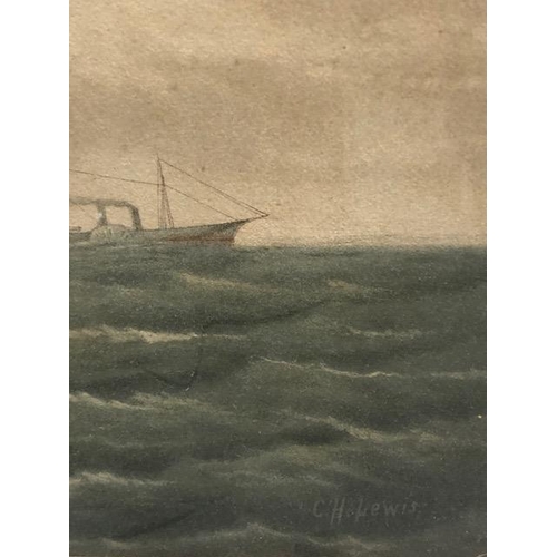 204 - C H Lewis paintings,  pair of early 20th century maritime paintings both  signed  C H Lewis in botto... 