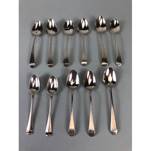 20A - Collection of eleven silver hallmarked teaspoons various makers and dates (total weight approx 121g)