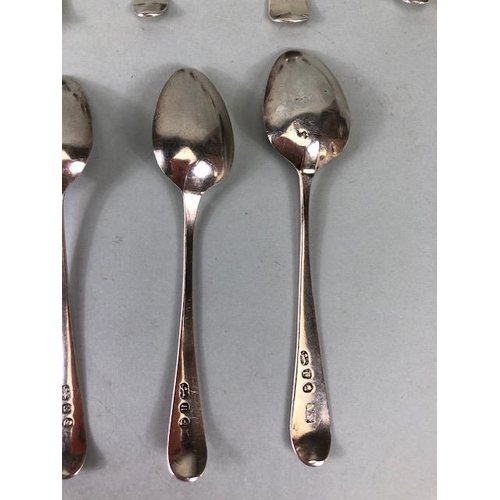 20A - Collection of eleven silver hallmarked teaspoons various makers and dates (total weight approx 121g)