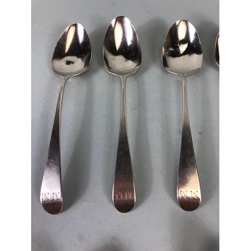 20A - Collection of eleven silver hallmarked teaspoons various makers and dates (total weight approx 121g)