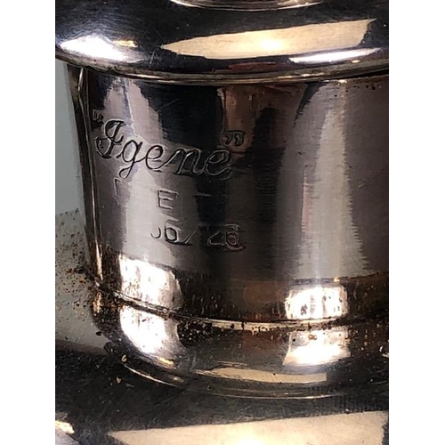 21 - Large possibly by Farrow & Jackson silver plated cocktail shaker stamped 