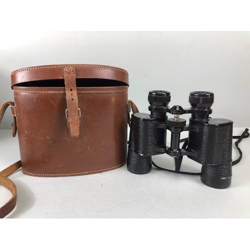 224 - Vintage Binoculars , a pair of WRAY Flight binoculars 9x35 in case, WW1 Era Army and Navy in case, J... 