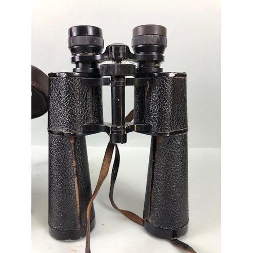 224 - Vintage Binoculars , a pair of WRAY Flight binoculars 9x35 in case, WW1 Era Army and Navy in case, J... 