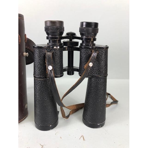 224 - Vintage Binoculars , a pair of WRAY Flight binoculars 9x35 in case, WW1 Era Army and Navy in case, J... 