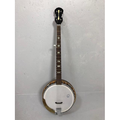 237 - Vintage Banjo. Late 1970s Musima 5 string banjo GDR made, with case