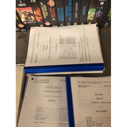 242 - Dr WHO, Si-Fi Interest, collection of Dr Who memorabilia to include  Scripts, Novels, Reference book... 