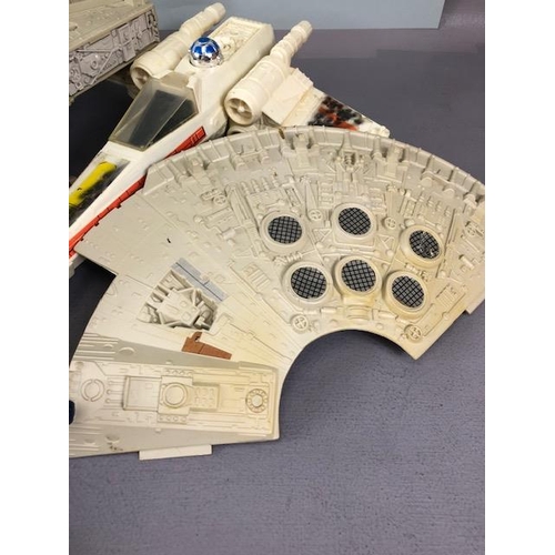 244 - Vintage toys,  Star wars related items from 1979-1983 to include  Millennium Falcon ,X wing Fighter ... 