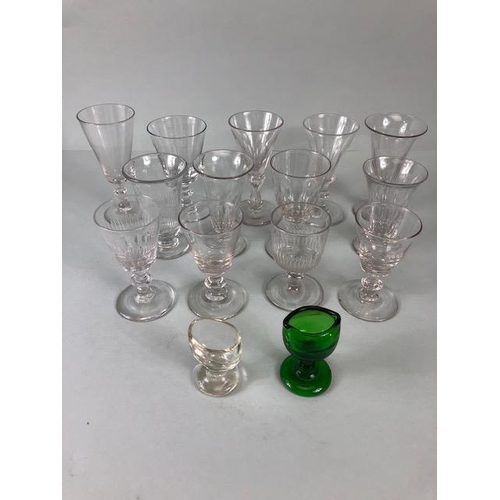 246 - Collection of Antique Glassware to include Rummers and eyebaths (15)