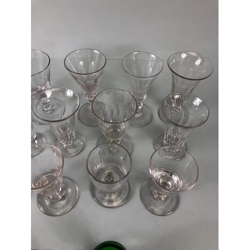 246 - Collection of Antique Glassware to include Rummers and eyebaths (15)