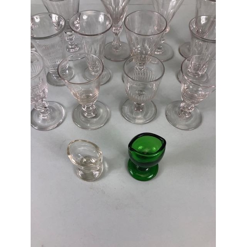 246 - Collection of Antique Glassware to include Rummers and eyebaths (15)