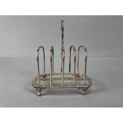 25A - Victorian Silver Hallmarked toast rack hallmarked for Birmingham 1898 maker Hilliard & Thomason appr... 