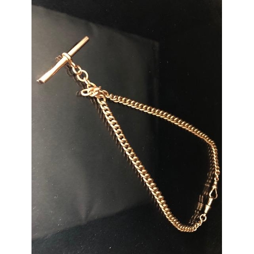 33 - 9ct Rose Gold Double Albert chains, every link marked .375, chains approx 19cm in length and total w... 