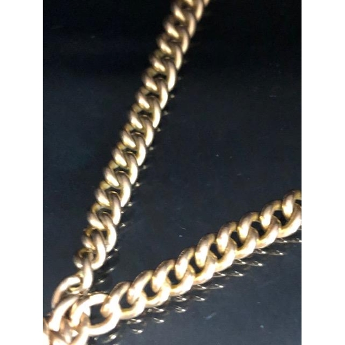 33 - 9ct Rose Gold Double Albert chains, every link marked .375, chains approx 19cm in length and total w... 