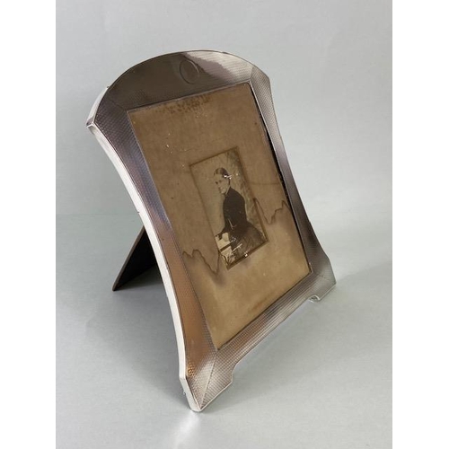 34 - Large Art Deco Silver Hallmarked Photo Frame with easel back and unmarked cartouche approx 23 x 27cm