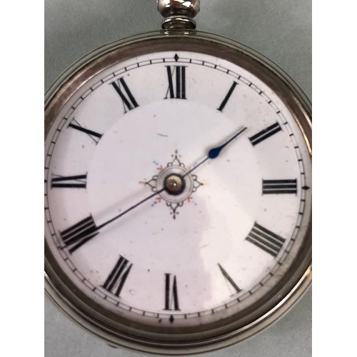 42A - Silver cased pocket watch A/F