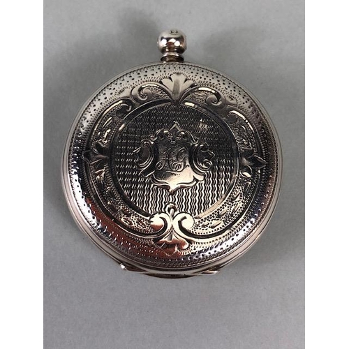 42A - Silver cased pocket watch A/F