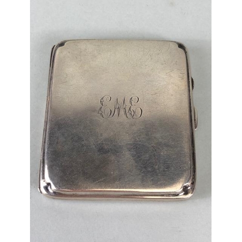 5A - Silver hallmarked cigarette case gold gilt lined Birmingham maker Joseph Gloster Ltd (from c1901) ap... 