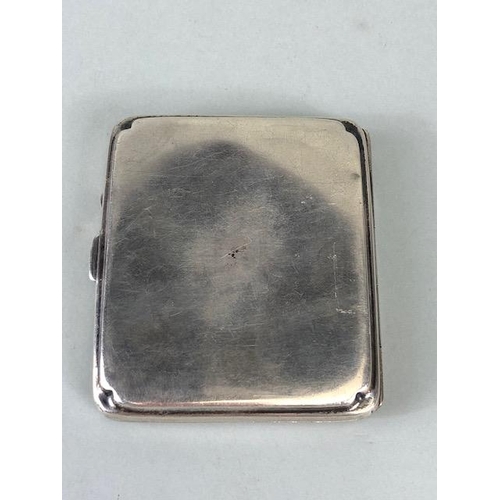 5A - Silver hallmarked cigarette case gold gilt lined Birmingham maker Joseph Gloster Ltd (from c1901) ap... 