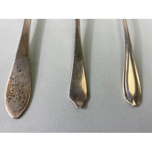 60 - Collection of various hallmarked silver spoons to include rat tail examples (8) approx 148g