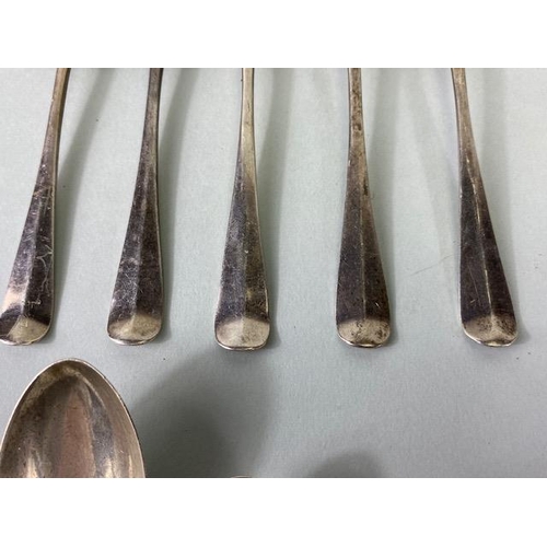 60 - Collection of various hallmarked silver spoons to include rat tail examples (8) approx 148g