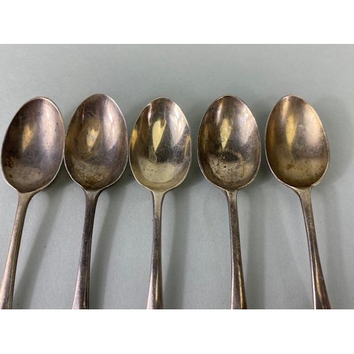 60 - Collection of various hallmarked silver spoons to include rat tail examples (8) approx 148g