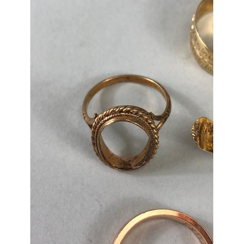 92 - Collection of 9ct Gold items to include rings and some jewellery as found total weight approx 15.5g