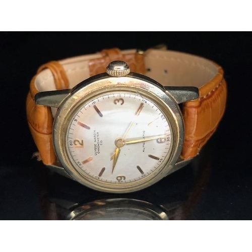 99 - ULYSEE NARDIN 10k Gold Filled GENTLEMAN'S WRIST WATCH automatic wind movement, silver dial, gold col... 